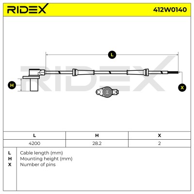 ABS Sensor RIDEX 412W0140 412W0140 - photo 7