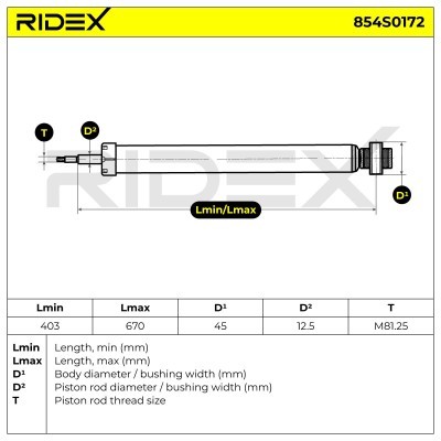 Shock Absorber RIDEX 854S0172 854S0172 - photo 12