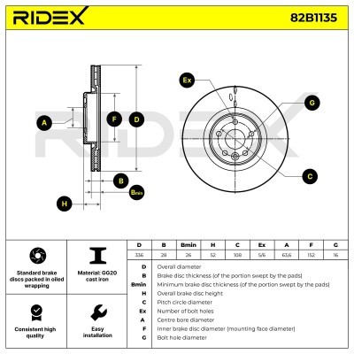 Brake Disc RIDEX 82B1135 82B1135 - photo 7
