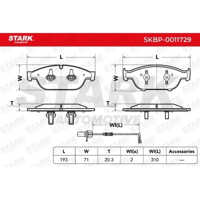 Brake Pads Set Stark SKBP-0011729 SKBP-0011729 - photo 4