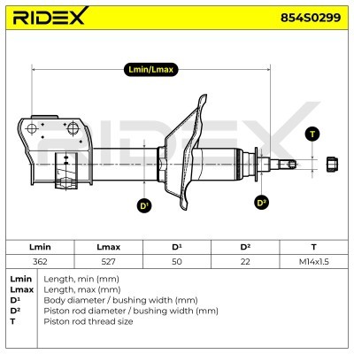 Shock Absorber RIDEX 854S0299 854S0299 - photo 6