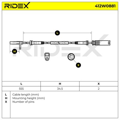 ABS Sensor RIDEX 412W0881 412W0881 - photo 6