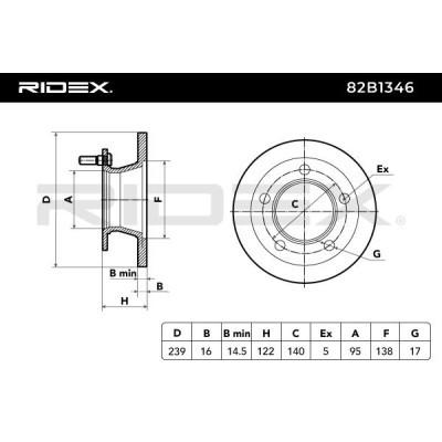 Brake Disc RIDEX 82B1346 82B1346 - photo 6