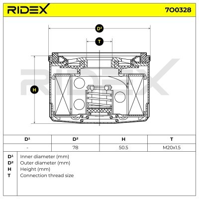 Oil Filter RIDEX 7O0328 7O0328 - photo 5