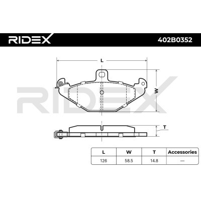 Brake Pads Set RIDEX 402B0352 402B0352 - photo 4