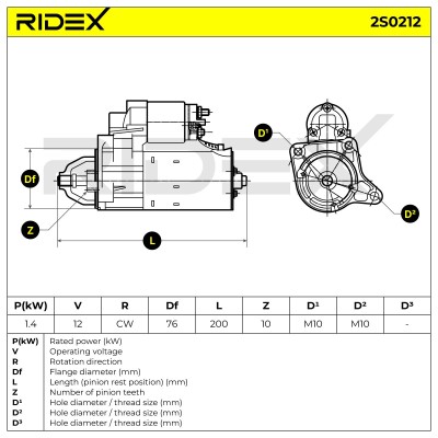Starter RIDEX 2S0212 2S0212 - photo 6