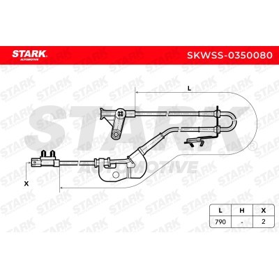 ABS Sensor Stark SKWSS-0350080 SKWSS-0350080 - photo 3