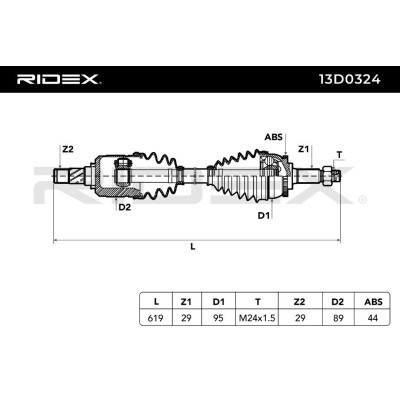 Drive Shaft RIDEX 13D0324 13D0324 - photo 6