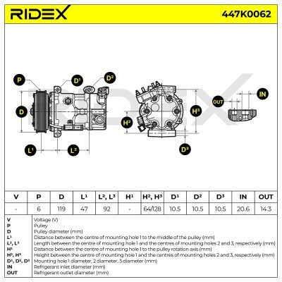 Compressor, Air Conditioning PEUGEOT 207 447K0062 - photo 5