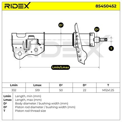 Shock Absorber RIDEX 854S0452 854S0452 - photo 6