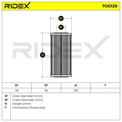 Oil Filter RIDEX 7O0129 7O0129 - photo 5