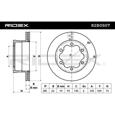 Brake Disc RIDEX 82B0507 82B0507 - photo 5
