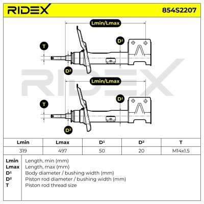 Shock Absorber RIDEX 854S2207 854S2207 - photo 6