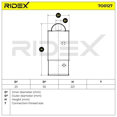 Oil Filter RIDEX 7O0127 7O0127 - photo 5