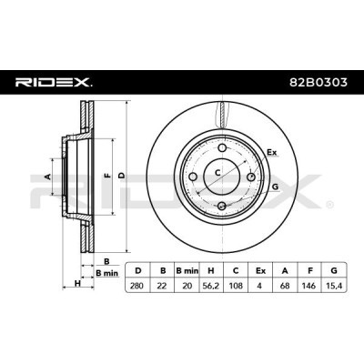 Brake Disc RIDEX 82B0303 82B0303 - photo 4