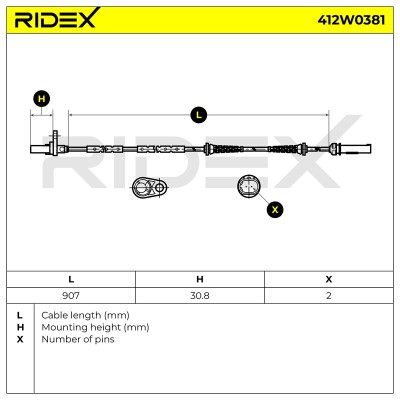 ABS Sensor RIDEX 412W0381 412W0381 - photo 7