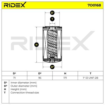 Oil Filter RIDEX 7O0168 7O0168 - photo 6