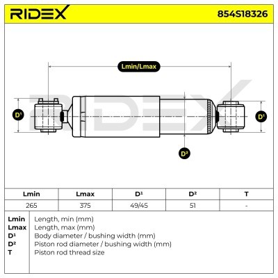 Shock Absorber RIDEX 854S18326 854S18326 - photo 7