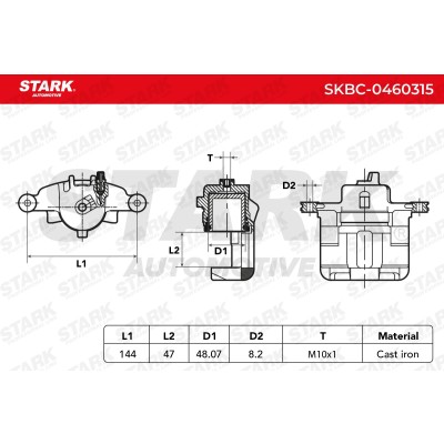 Brake Caliper Stark SKBC-0460315 SKBC-0460315 - photo 5
