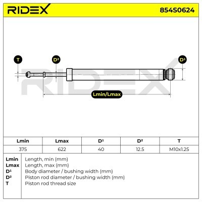Shock Absorber RIDEX 854S0624 854S0624 - photo 8