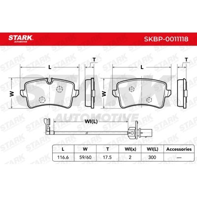 Brake Pads Set Stark SKBP-0011118 SKBP-0011118 - photo 3