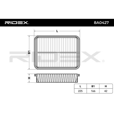 Air Filter RIDEX 8A0427 8A0427 - photo 6