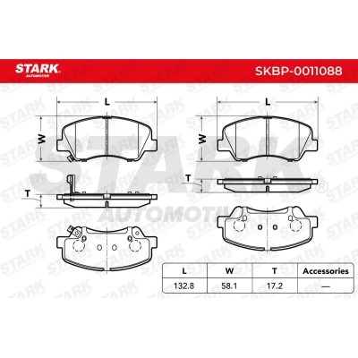 Brake Pads Set Stark SKBP-0011088 SKBP-0011088 - photo 3