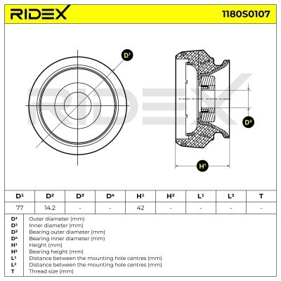 Strut Support Bearing Front RIDEX 1180S0107 1180S0107 - photo 5