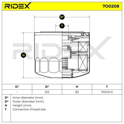 Oil Filter RIDEX 7O0208 7O0208 - photo 5