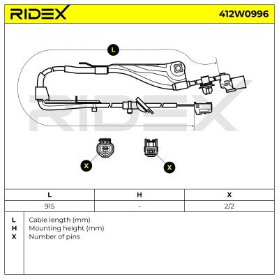 ABS Sensor RIDEX 412W0996 412W0996 - photo 6