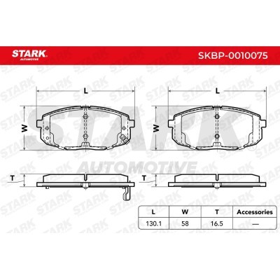 Brake Pads Set Stark SKBP-0010075 SKBP-0010075 - photo 4