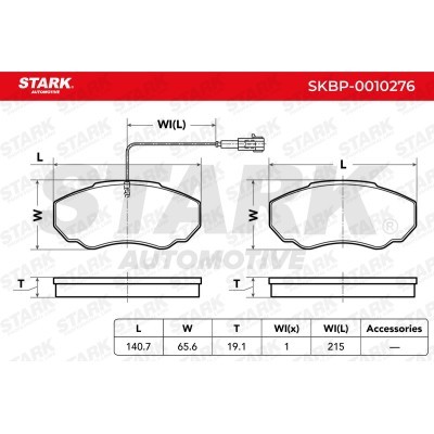 Brake Pads Set Stark SKBP-0010276 SKBP-0010276 - photo 3