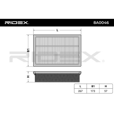 Air Filter RIDEX 8A0046 8A0046 - photo 3