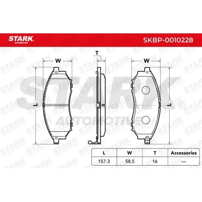 Brake Pads Set Stark SKBP-0010228 SKBP-0010228 - photo 3