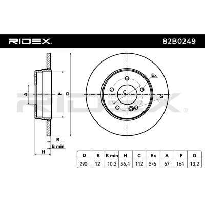 Brake Disc RIDEX 82B0249 82B0249 - photo 8