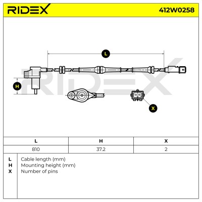 ABS Sensor RIDEX 412W0258 412W0258 - photo 6