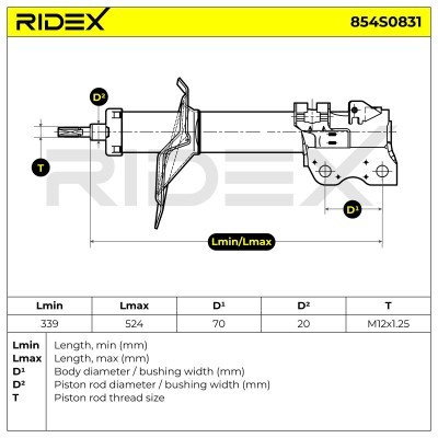 Shock Absorber RIDEX 854S0831 854S0831 - photo 6