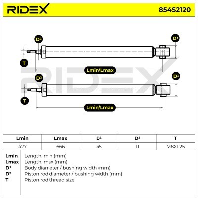 Shock Absorber RIDEX 854S2120 854S2120 - photo 4