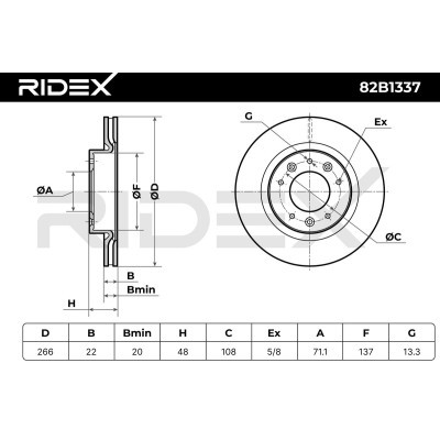 Brake Disc RIDEX 82B1337 82B1337 - photo 7