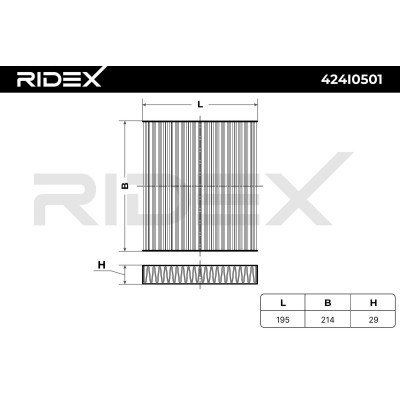 Cabin Air Filter RIDEX 424I0501 424I0501 - photo 5
