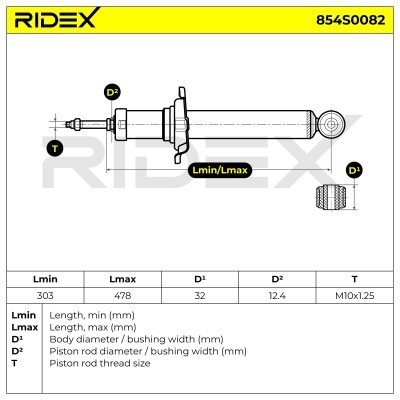 Shock Absorber RIDEX 854S0082 854S0082 - photo 4