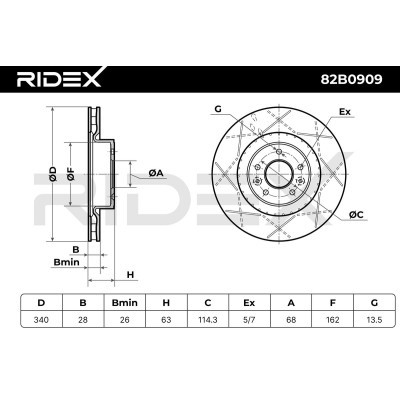 Brake Disc RIDEX 82B0909 82B0909 - photo 6