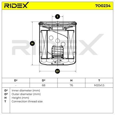 Oil Filter RIDEX 7O0234 7O0234 - photo 6