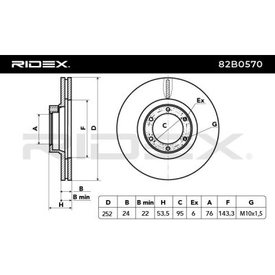 Brake Disc RIDEX 82B0570 82B0570 - photo 4