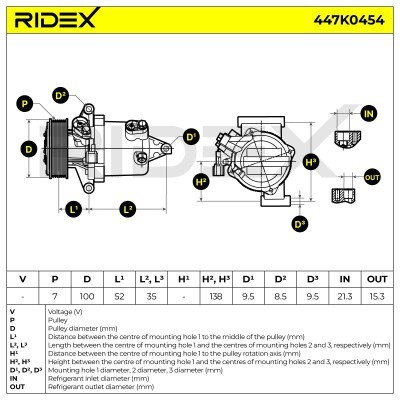 Compressor, Air Conditioning NISSAN JUKE 447K0454 - photo 7