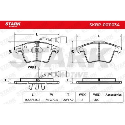 Brake Pads Set Stark SKBP-0011034 SKBP-0011034 - photo 3