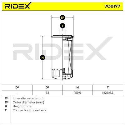 Oil Filter RIDEX 7O0177 7O0177 - photo 5