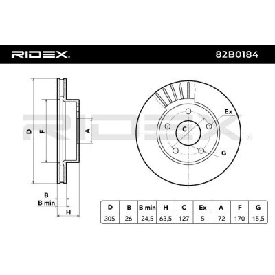 Brake Disc RIDEX 82B0184 82B0184 - photo 6