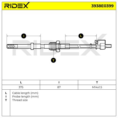 Exhaust gas temperature sensor RIDEX 3938E0399 3938E0399 - photo 6