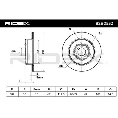 Brake Disc RIDEX 82B0532 82B0532 - photo 8